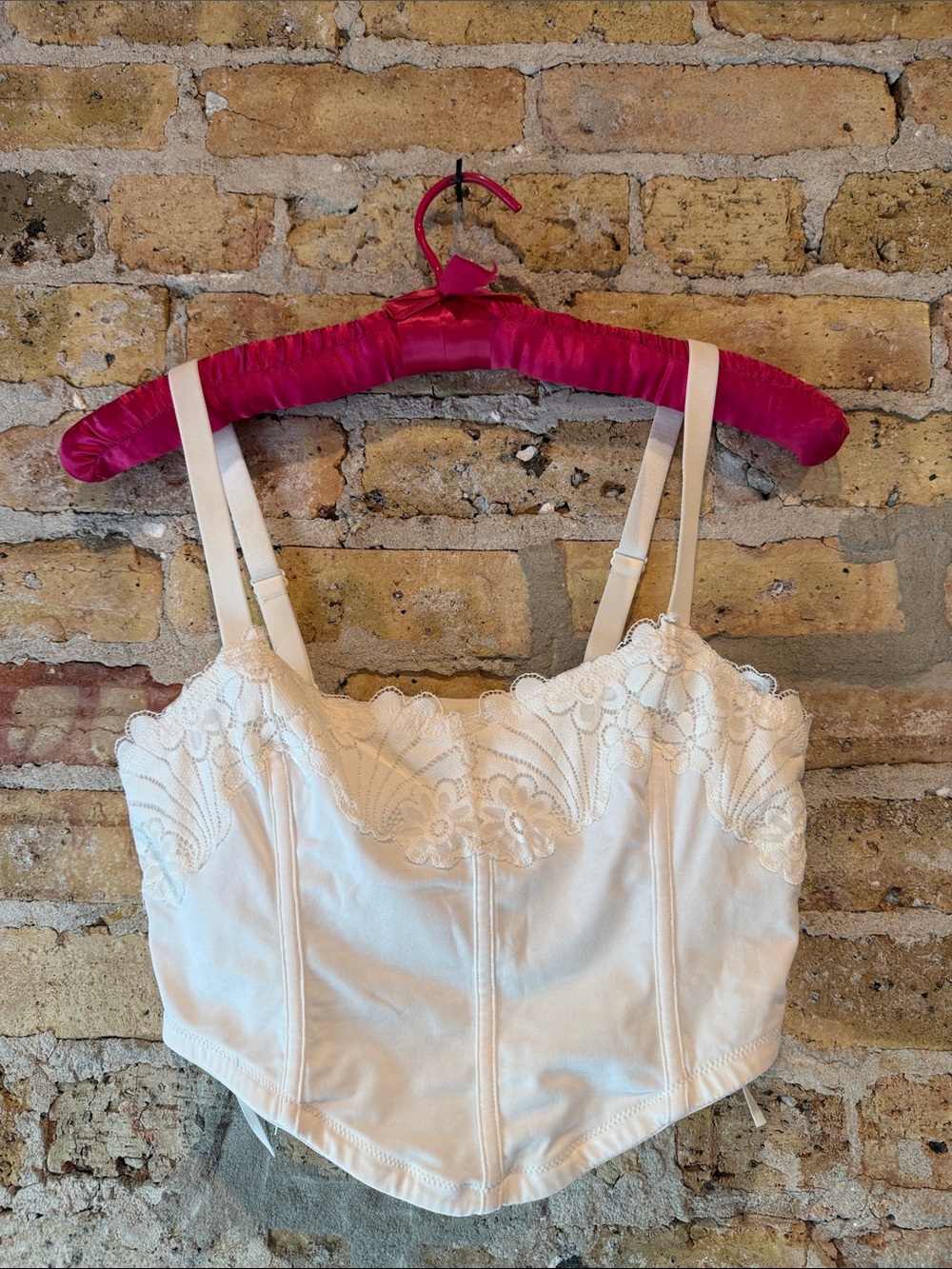 Corset bralette Colsie Cotton Lace Cream XL
